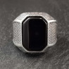 Sidabrinis žiedas su oniksu 20 mm